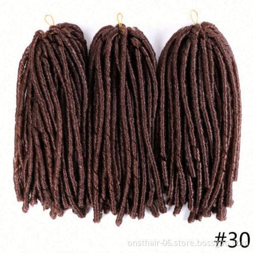 MYZYR soft faux locs crochet hair braiding hair extension jamaican bounce 14INCH 15 roots/pack crotchet braids synthetic goddess
